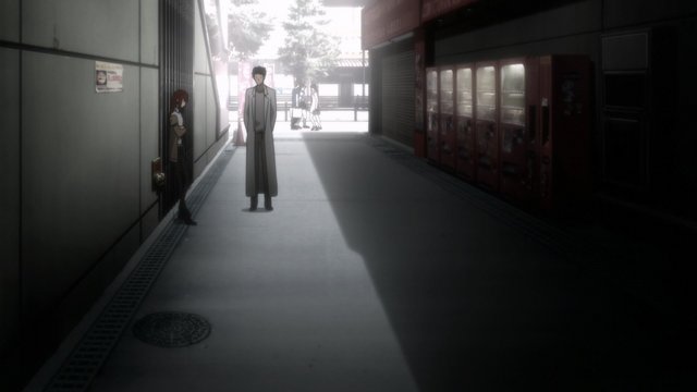 Okabe and Kurisu shopping for parts