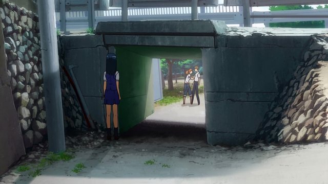 Underpass cycling scene