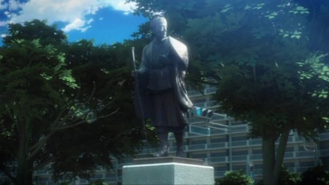 Everyday Scene by the Matsuo Bashō Statue