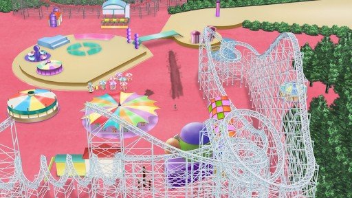 Ferris Wheel and Carousel at Tokorozawa Amusement Park
