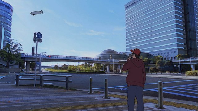 大型企业园区旁的道路