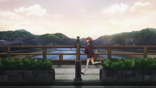 Uji Bridge at Dawn Scene