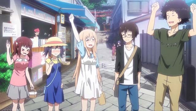 In front of Enoshima Shrine torii gate