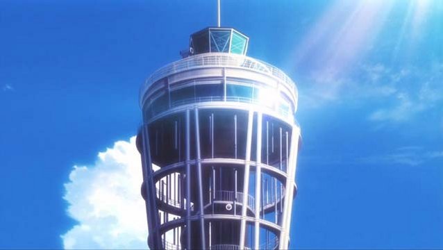 Umaru and friends at the lighthouse observatory