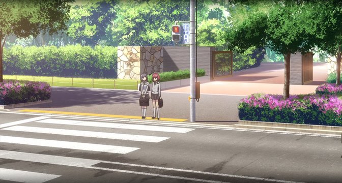 大学正門前の放課後