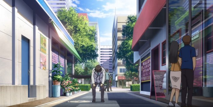 Post office where Ayumi waits for her brother