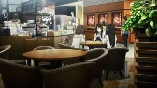 Sakurako and Shotaro's conversation in front of the mall