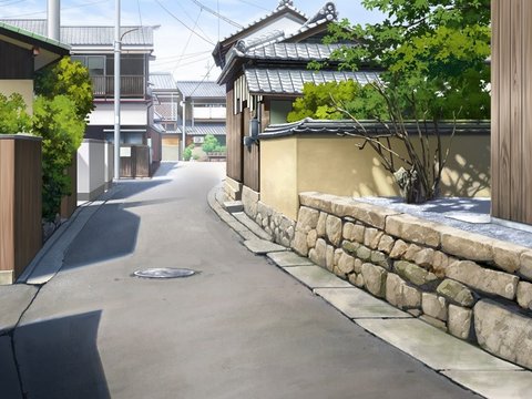 寺庙前的捉迷藏