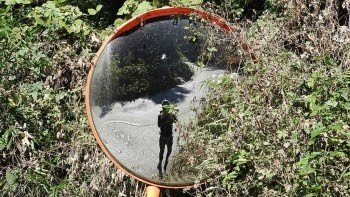 A moment at the curve mirror