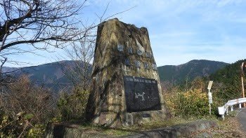 曲がりくねった山道と深い森