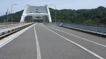 Cycling on Omishima Bridge