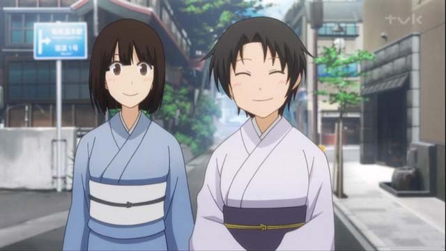 Encounter in front of a wagashi shop