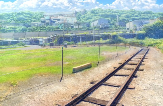 鉱車の線路