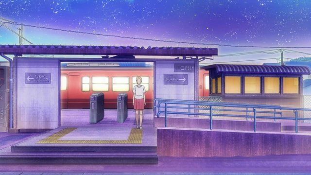 Waiting at a rural railway platform