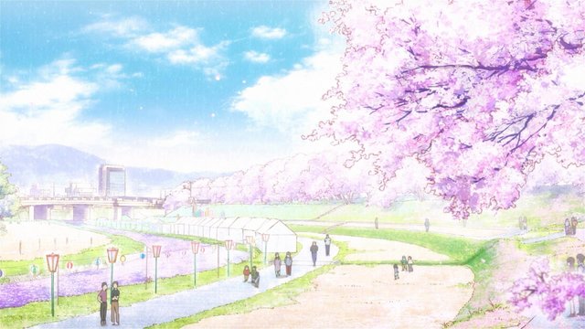 绘里飘骑车的樱花路