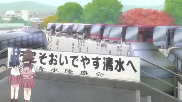 Kiyomizuzaka Tourist Parking Lot School Trip Scene