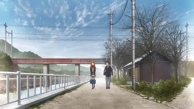 Rural scene near a railway bridge