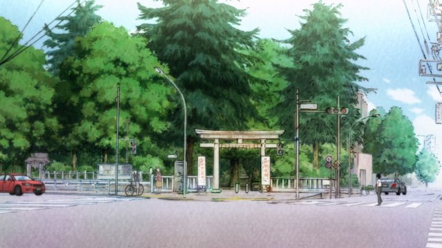 Morning red torii gate