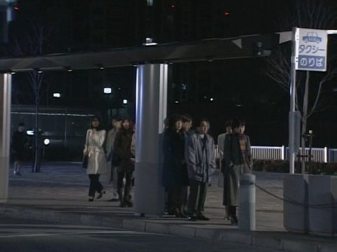 Taxi stand in front of Tokyo Teleport Station