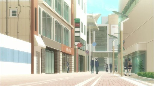 In front of a shopping mall