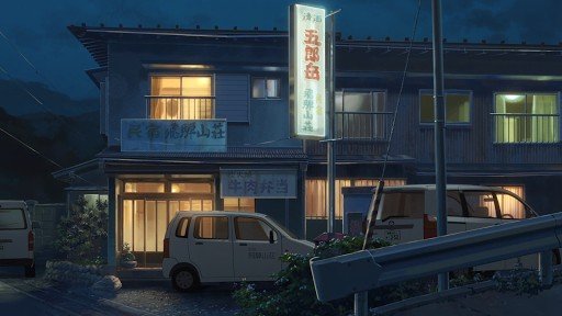民宿でのおそばを食べながらの会話シーン