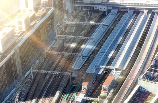 Panorama of Shinjuku Station