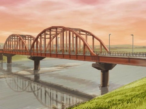 Twilight at Tonbari Bridge