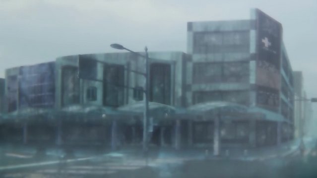 Driving through a desolate street