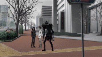 Death Note Episode 6 L and Light's first meeting crossroad