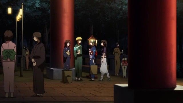 Conversation under the torii