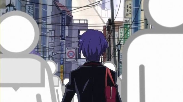 The Takakura siblings discuss fate outside the coffee shop