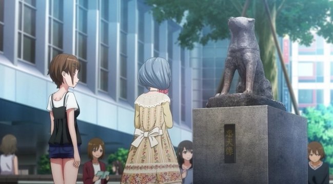 In front of the Hachiko Statue
