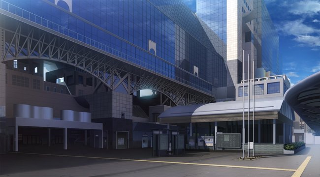 Central exit of a large station