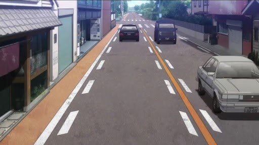Quiet road in front of the station