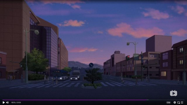 Nighttime reunion on the street in Episode 15