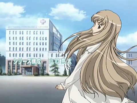 Winter crossing in front of the hospital