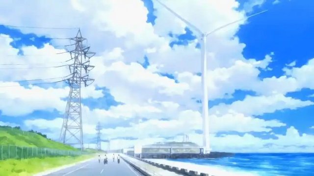 風力発電機の下での約束