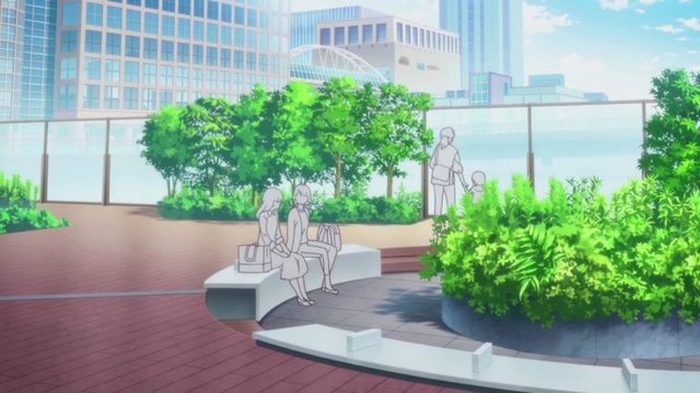 Near the terrace of Suica Penguin Square