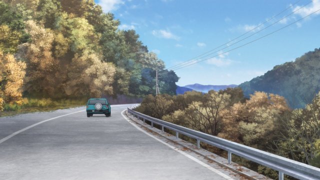 Cycling along a prefectural road
