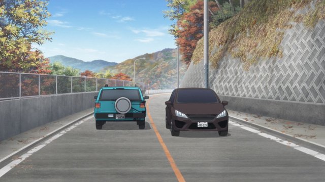 Cycling encounter on a rural road