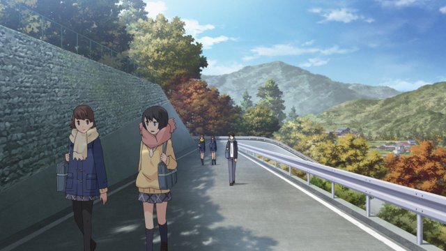 In front of the Old Shimokobe Elementary and Middle School ruins