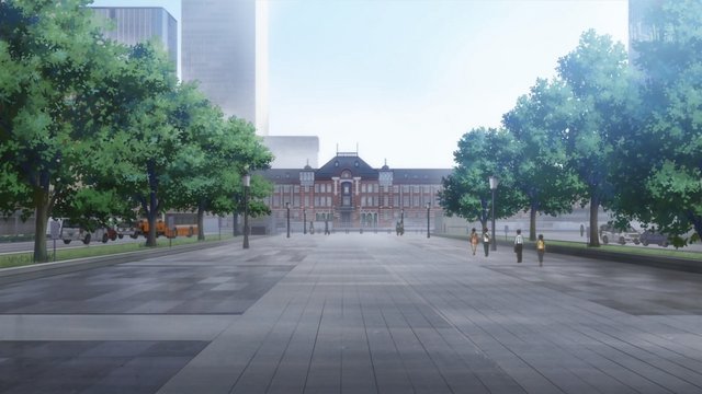 Red-brick station square