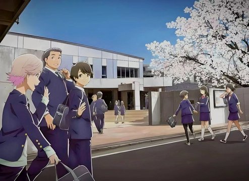 In front of the Third Junior High School