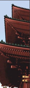 Triple pagoda during school trip