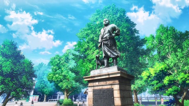 At the Statue of Saigō Takamori