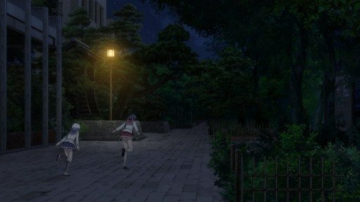 In front of Shimamori Bookstore