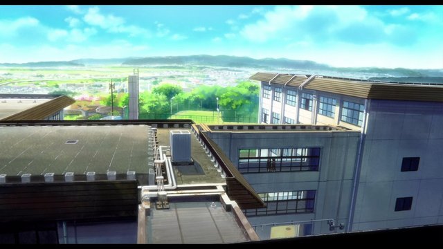 Panorama from the edge of Kitauji High School rooftop