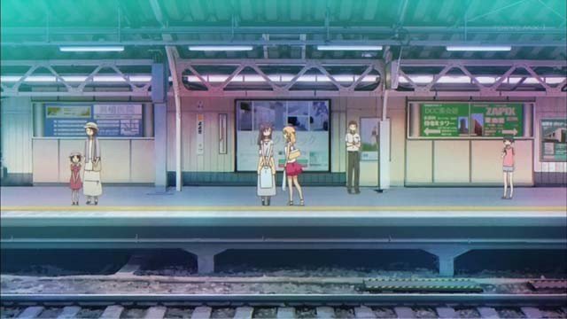 After-school gathering at station front