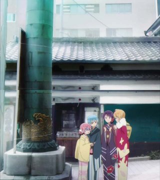 Visiting the shrine under the torii gate