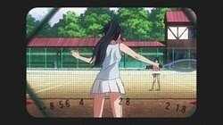 Tree-lined tennis court